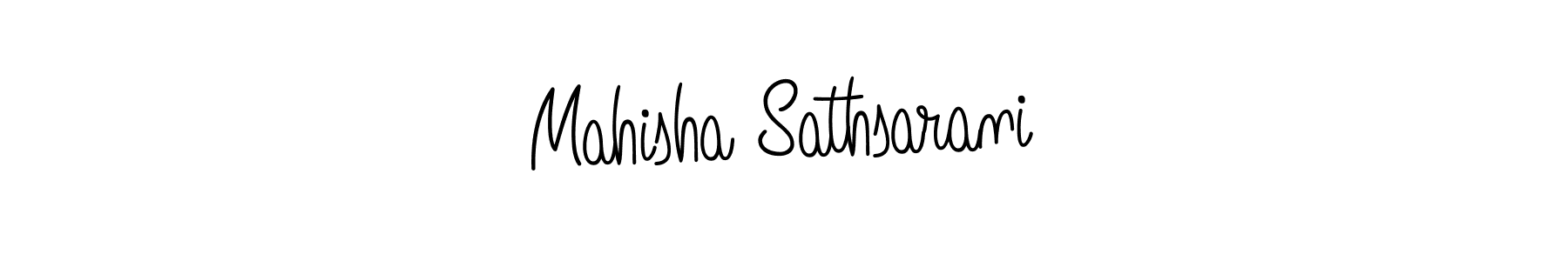 Use a signature maker to create a handwritten signature online. With this signature software, you can design (Angelique-Rose-font-FFP) your own signature for name Mahisha Sathsarani. Mahisha Sathsarani signature style 5 images and pictures png