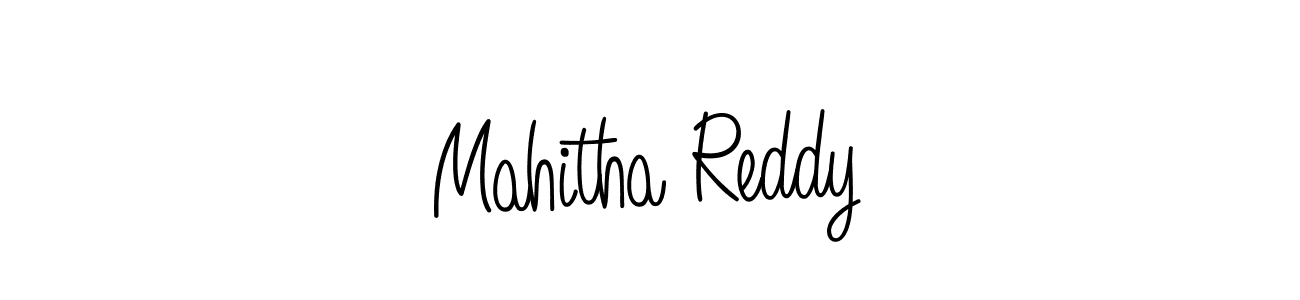 Make a beautiful signature design for name Mahitha Reddy. With this signature (Angelique-Rose-font-FFP) style, you can create a handwritten signature for free. Mahitha Reddy signature style 5 images and pictures png