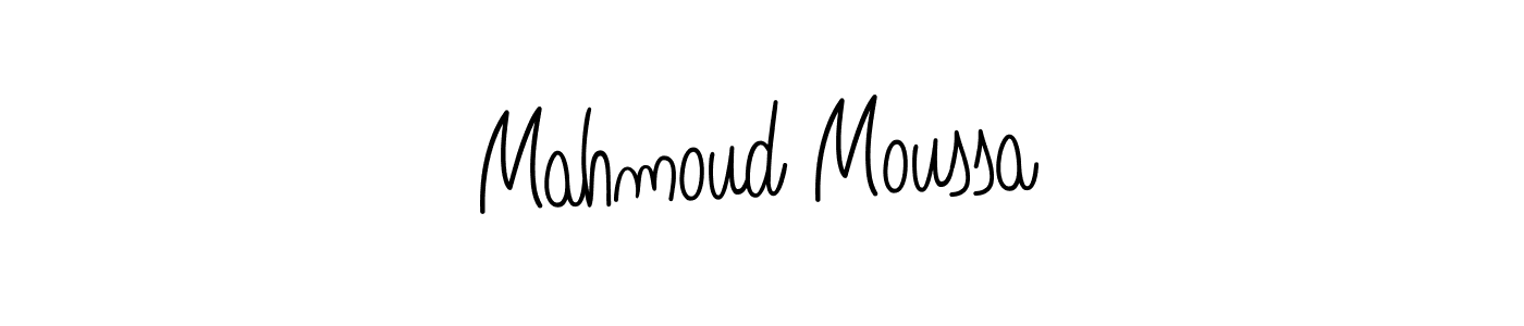 Make a beautiful signature design for name Mahmoud Moussa. With this signature (Angelique-Rose-font-FFP) style, you can create a handwritten signature for free. Mahmoud Moussa signature style 5 images and pictures png