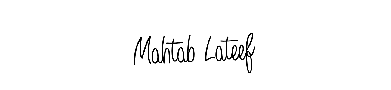 How to make Mahtab Lateef name signature. Use Angelique-Rose-font-FFP style for creating short signs online. This is the latest handwritten sign. Mahtab Lateef signature style 5 images and pictures png