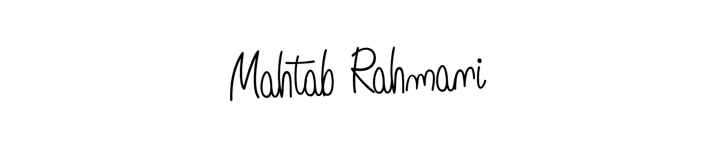 Design your own signature with our free online signature maker. With this signature software, you can create a handwritten (Angelique-Rose-font-FFP) signature for name Mahtab Rahmani. Mahtab Rahmani signature style 5 images and pictures png