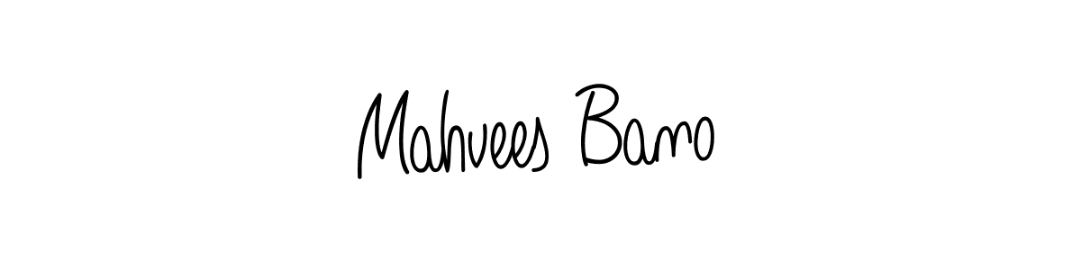 Make a beautiful signature design for name Mahvees Bano. With this signature (Angelique-Rose-font-FFP) style, you can create a handwritten signature for free. Mahvees Bano signature style 5 images and pictures png