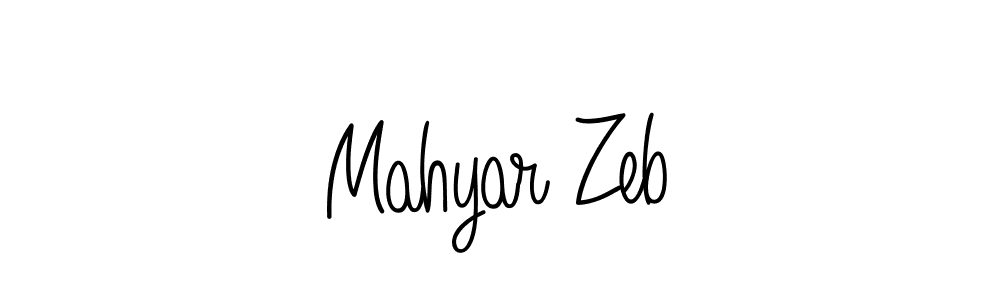 How to make Mahyar Zeb name signature. Use Angelique-Rose-font-FFP style for creating short signs online. This is the latest handwritten sign. Mahyar Zeb signature style 5 images and pictures png