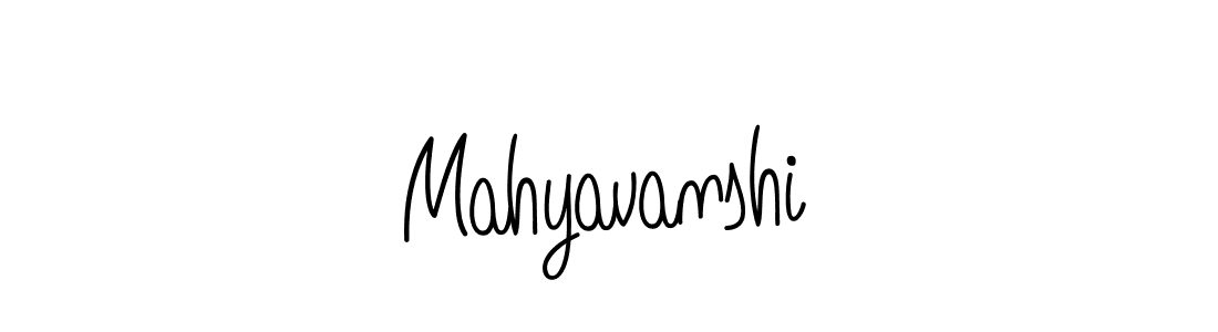 Use a signature maker to create a handwritten signature online. With this signature software, you can design (Angelique-Rose-font-FFP) your own signature for name Mahyavanshi. Mahyavanshi signature style 5 images and pictures png