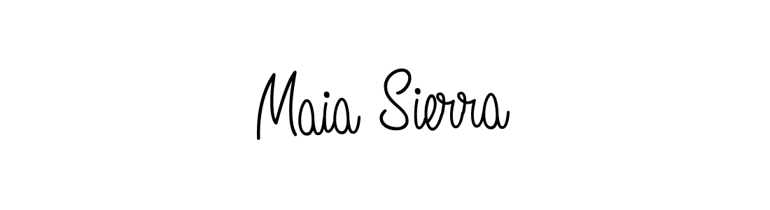 You should practise on your own different ways (Angelique-Rose-font-FFP) to write your name (Maia Sierra) in signature. don't let someone else do it for you. Maia Sierra signature style 5 images and pictures png