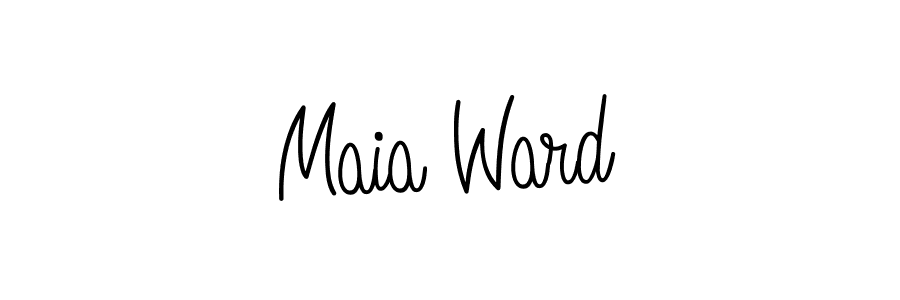 Make a beautiful signature design for name Maia Ward. With this signature (Angelique-Rose-font-FFP) style, you can create a handwritten signature for free. Maia Ward signature style 5 images and pictures png