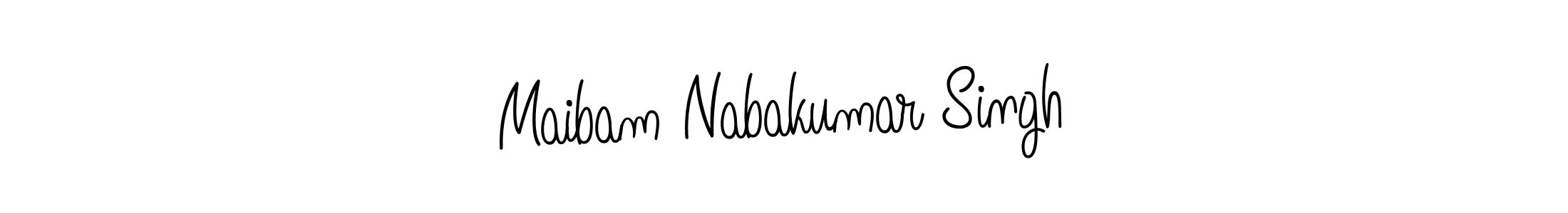 The best way (Angelique-Rose-font-FFP) to make a short signature is to pick only two or three words in your name. The name Maibam Nabakumar Singh include a total of six letters. For converting this name. Maibam Nabakumar Singh signature style 5 images and pictures png