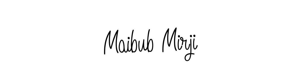 Also we have Maibub Mirji name is the best signature style. Create professional handwritten signature collection using Angelique-Rose-font-FFP autograph style. Maibub Mirji signature style 5 images and pictures png