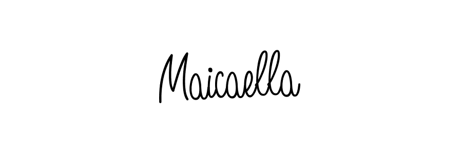 Create a beautiful signature design for name Maicaella. With this signature (Angelique-Rose-font-FFP) fonts, you can make a handwritten signature for free. Maicaella signature style 5 images and pictures png