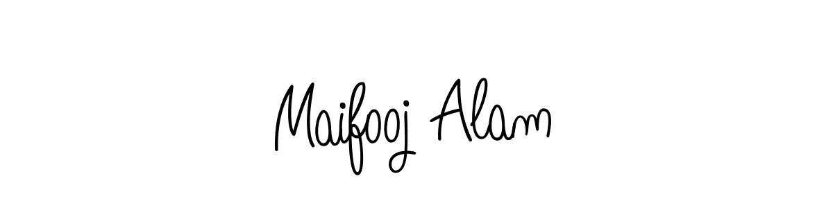 You should practise on your own different ways (Angelique-Rose-font-FFP) to write your name (Maifooj Alam) in signature. don't let someone else do it for you. Maifooj Alam signature style 5 images and pictures png