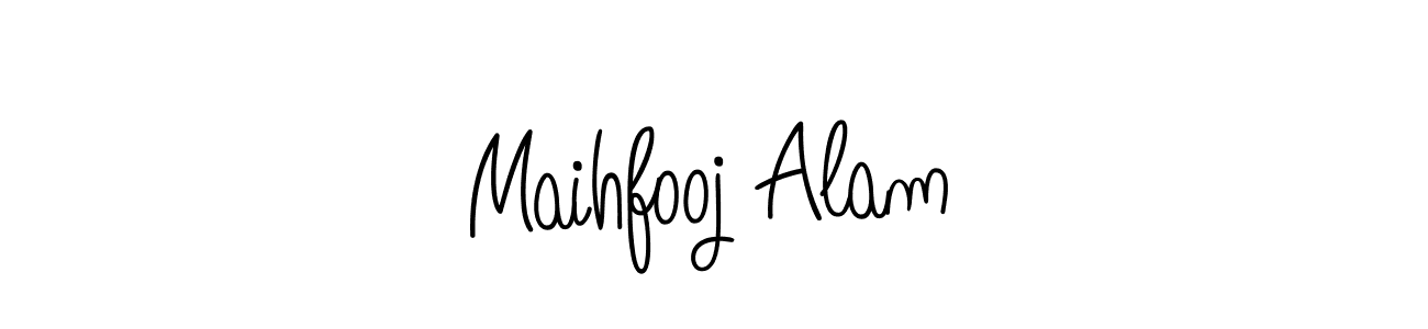 Create a beautiful signature design for name Maihfooj Alam. With this signature (Angelique-Rose-font-FFP) fonts, you can make a handwritten signature for free. Maihfooj Alam signature style 5 images and pictures png