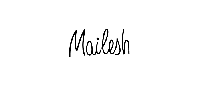 Mailesh stylish signature style. Best Handwritten Sign (Angelique-Rose-font-FFP) for my name. Handwritten Signature Collection Ideas for my name Mailesh. Mailesh signature style 5 images and pictures png