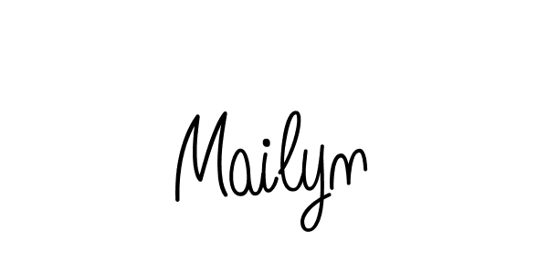 Make a beautiful signature design for name Mailyn. With this signature (Angelique-Rose-font-FFP) style, you can create a handwritten signature for free. Mailyn signature style 5 images and pictures png