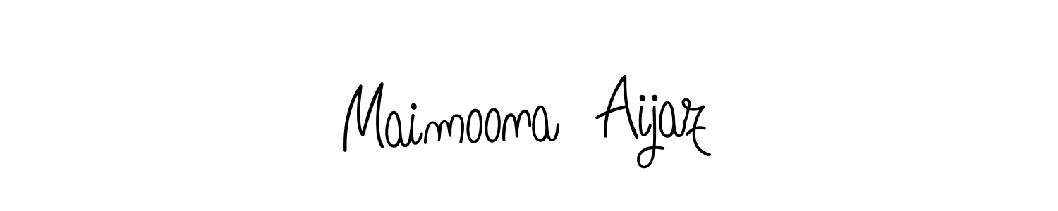 Similarly Angelique-Rose-font-FFP is the best handwritten signature design. Signature creator online .You can use it as an online autograph creator for name Maimoona  Aijaz. Maimoona  Aijaz signature style 5 images and pictures png