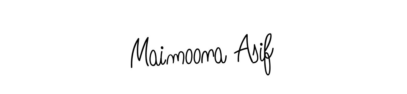 How to Draw Maimoona Asif signature style? Angelique-Rose-font-FFP is a latest design signature styles for name Maimoona Asif. Maimoona Asif signature style 5 images and pictures png