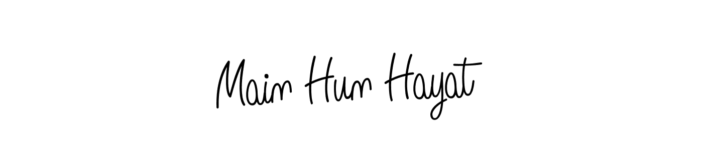 You can use this online signature creator to create a handwritten signature for the name Main Hun Hayat. This is the best online autograph maker. Main Hun Hayat signature style 5 images and pictures png