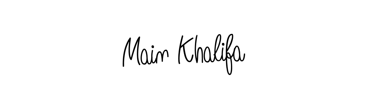 Use a signature maker to create a handwritten signature online. With this signature software, you can design (Angelique-Rose-font-FFP) your own signature for name Main Khalifa. Main Khalifa signature style 5 images and pictures png