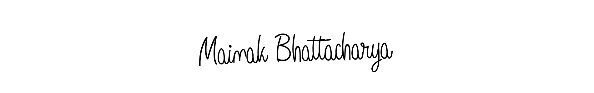 Create a beautiful signature design for name Mainak Bhattacharya. With this signature (Angelique-Rose-font-FFP) fonts, you can make a handwritten signature for free. Mainak Bhattacharya signature style 5 images and pictures png