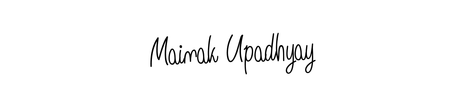 How to make Mainak Upadhyay name signature. Use Angelique-Rose-font-FFP style for creating short signs online. This is the latest handwritten sign. Mainak Upadhyay signature style 5 images and pictures png