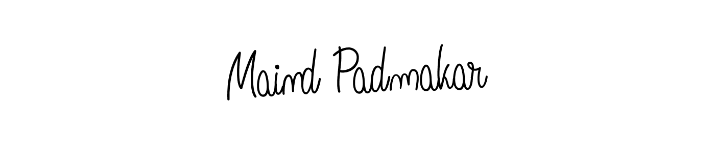 The best way (Angelique-Rose-font-FFP) to make a short signature is to pick only two or three words in your name. The name Maind Padmakar include a total of six letters. For converting this name. Maind Padmakar signature style 5 images and pictures png