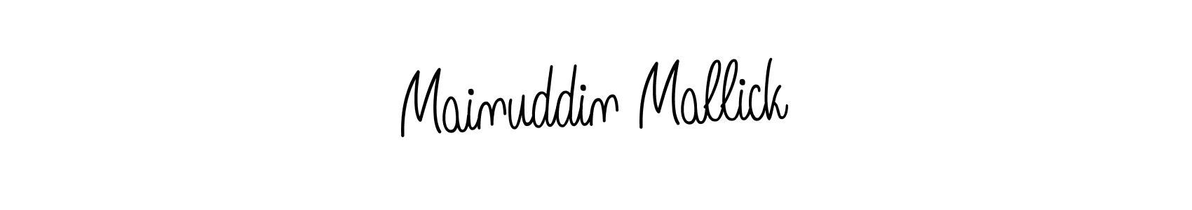 How to make Mainuddin Mallick name signature. Use Angelique-Rose-font-FFP style for creating short signs online. This is the latest handwritten sign. Mainuddin Mallick signature style 5 images and pictures png