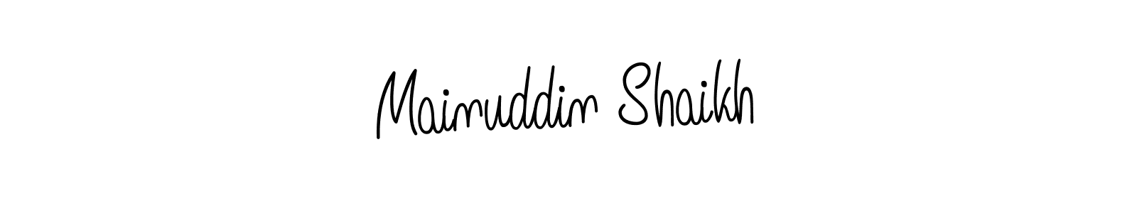 Mainuddin Shaikh stylish signature style. Best Handwritten Sign (Angelique-Rose-font-FFP) for my name. Handwritten Signature Collection Ideas for my name Mainuddin Shaikh. Mainuddin Shaikh signature style 5 images and pictures png