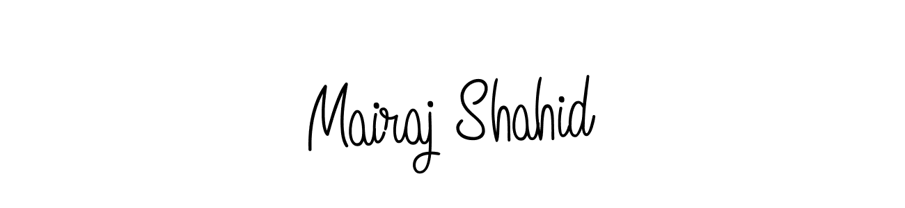 Design your own signature with our free online signature maker. With this signature software, you can create a handwritten (Angelique-Rose-font-FFP) signature for name Mairaj Shahid. Mairaj Shahid signature style 5 images and pictures png