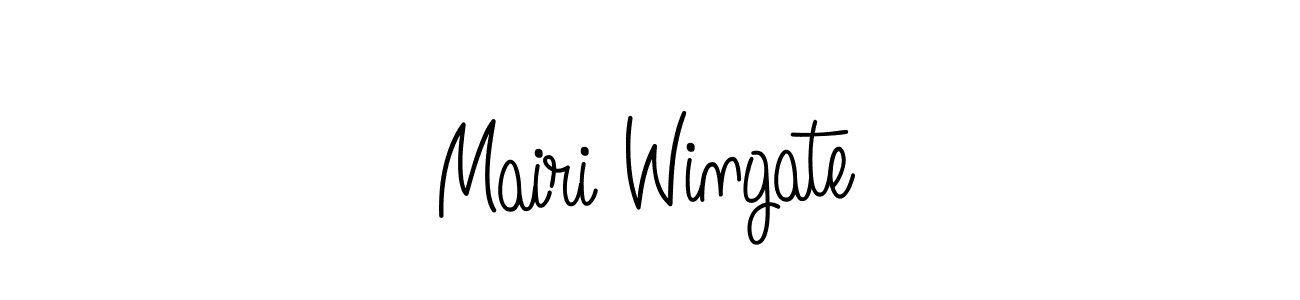 Make a beautiful signature design for name Mairi Wingate. With this signature (Angelique-Rose-font-FFP) style, you can create a handwritten signature for free. Mairi Wingate signature style 5 images and pictures png