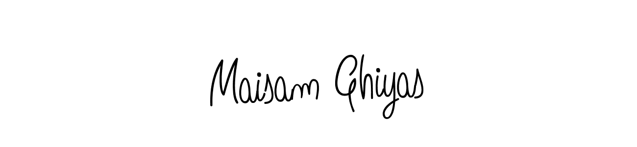 if you are searching for the best signature style for your name Maisam Ghiyas. so please give up your signature search. here we have designed multiple signature styles  using Angelique-Rose-font-FFP. Maisam Ghiyas signature style 5 images and pictures png