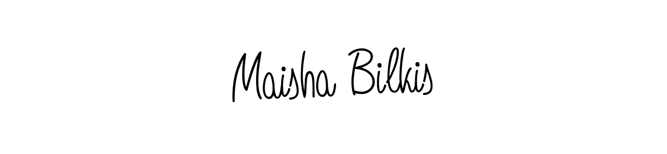 Make a beautiful signature design for name Maisha Bilkis. With this signature (Angelique-Rose-font-FFP) style, you can create a handwritten signature for free. Maisha Bilkis signature style 5 images and pictures png