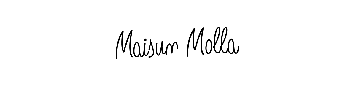 The best way (Angelique-Rose-font-FFP) to make a short signature is to pick only two or three words in your name. The name Maisun Molla include a total of six letters. For converting this name. Maisun Molla signature style 5 images and pictures png