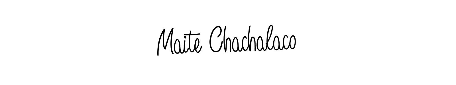 Also we have Maite Chachalaco name is the best signature style. Create professional handwritten signature collection using Angelique-Rose-font-FFP autograph style. Maite Chachalaco signature style 5 images and pictures png