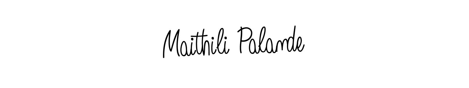 Make a beautiful signature design for name Maithili Palande. With this signature (Angelique-Rose-font-FFP) style, you can create a handwritten signature for free. Maithili Palande signature style 5 images and pictures png