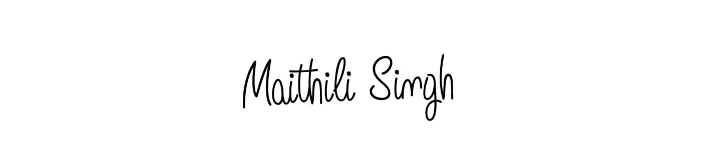How to make Maithili Singh name signature. Use Angelique-Rose-font-FFP style for creating short signs online. This is the latest handwritten sign. Maithili Singh signature style 5 images and pictures png