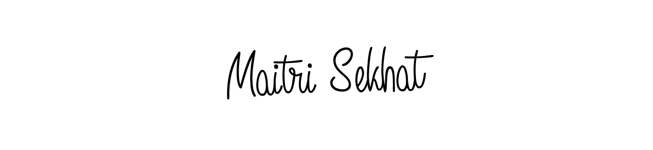 Create a beautiful signature design for name Maitri Sekhat. With this signature (Angelique-Rose-font-FFP) fonts, you can make a handwritten signature for free. Maitri Sekhat signature style 5 images and pictures png