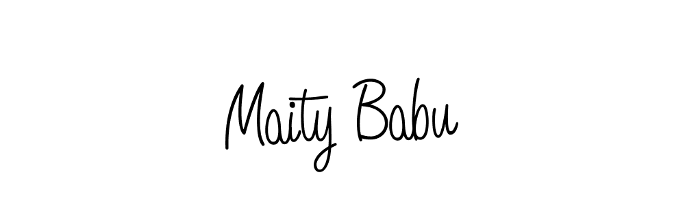 Maity Babu stylish signature style. Best Handwritten Sign (Angelique-Rose-font-FFP) for my name. Handwritten Signature Collection Ideas for my name Maity Babu. Maity Babu signature style 5 images and pictures png