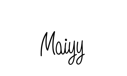 How to make Maiyy signature? Angelique-Rose-font-FFP is a professional autograph style. Create handwritten signature for Maiyy name. Maiyy signature style 5 images and pictures png