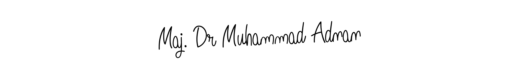 How to make Maj. Dr Muhammad Adnan name signature. Use Angelique-Rose-font-FFP style for creating short signs online. This is the latest handwritten sign. Maj. Dr Muhammad Adnan signature style 5 images and pictures png