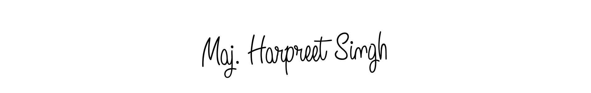 How to make Maj. Harpreet Singh name signature. Use Angelique-Rose-font-FFP style for creating short signs online. This is the latest handwritten sign. Maj. Harpreet Singh signature style 5 images and pictures png
