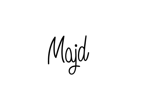 The best way (Angelique-Rose-font-FFP) to make a short signature is to pick only two or three words in your name. The name Majd  include a total of six letters. For converting this name. Majd  signature style 5 images and pictures png