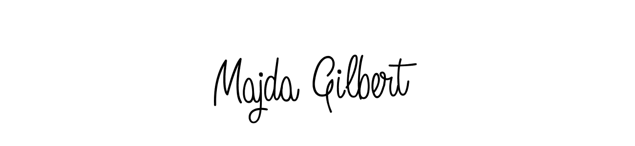 How to make Majda Gilbert name signature. Use Angelique-Rose-font-FFP style for creating short signs online. This is the latest handwritten sign. Majda Gilbert signature style 5 images and pictures png