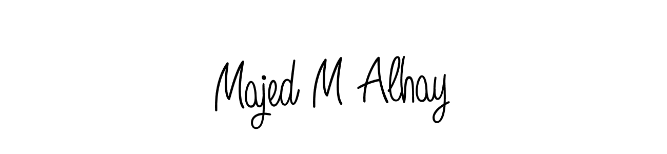 Angelique-Rose-font-FFP is a professional signature style that is perfect for those who want to add a touch of class to their signature. It is also a great choice for those who want to make their signature more unique. Get Majed M Alhay name to fancy signature for free. Majed M Alhay signature style 5 images and pictures png