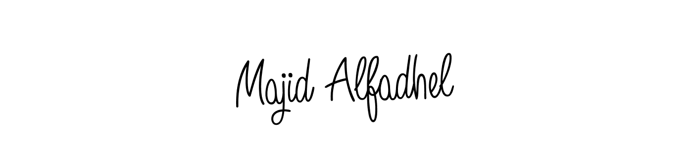 You should practise on your own different ways (Angelique-Rose-font-FFP) to write your name (Majid Alfadhel) in signature. don't let someone else do it for you. Majid Alfadhel signature style 5 images and pictures png