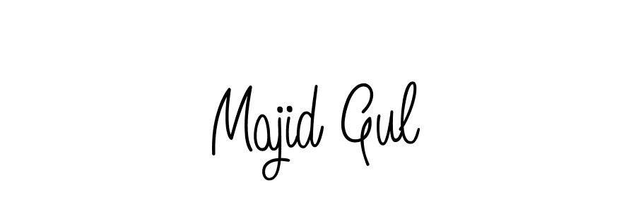 You should practise on your own different ways (Angelique-Rose-font-FFP) to write your name (Majid Gul) in signature. don't let someone else do it for you. Majid Gul signature style 5 images and pictures png