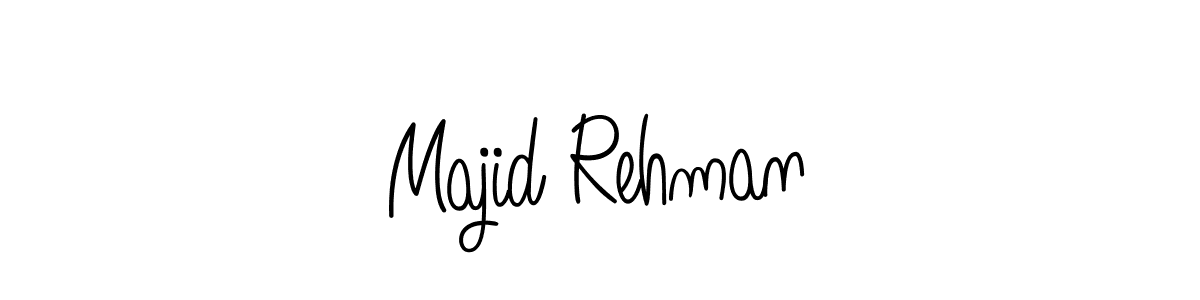 You should practise on your own different ways (Angelique-Rose-font-FFP) to write your name (Majid Rehman) in signature. don't let someone else do it for you. Majid Rehman signature style 5 images and pictures png