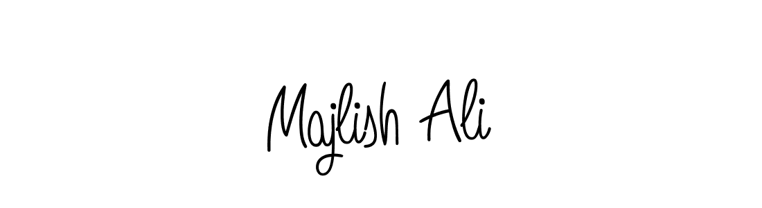 Make a beautiful signature design for name Majlish Ali. With this signature (Angelique-Rose-font-FFP) style, you can create a handwritten signature for free. Majlish Ali signature style 5 images and pictures png