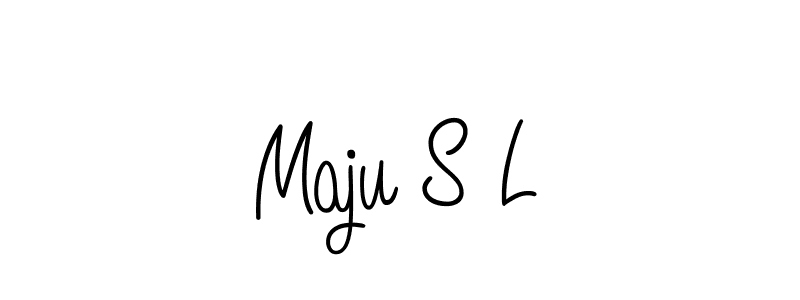 Check out images of Autograph of Maju S L name. Actor Maju S L Signature Style. Angelique-Rose-font-FFP is a professional sign style online. Maju S L signature style 5 images and pictures png
