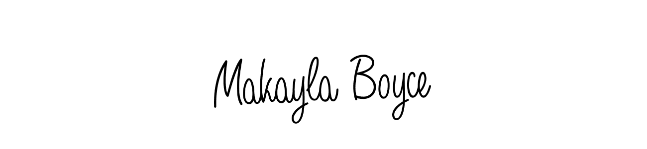 Design your own signature with our free online signature maker. With this signature software, you can create a handwritten (Angelique-Rose-font-FFP) signature for name Makayla Boyce. Makayla Boyce signature style 5 images and pictures png
