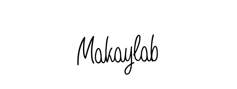 Makaylab stylish signature style. Best Handwritten Sign (Angelique-Rose-font-FFP) for my name. Handwritten Signature Collection Ideas for my name Makaylab. Makaylab signature style 5 images and pictures png