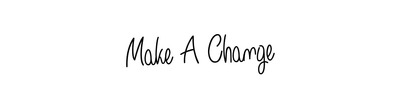 You should practise on your own different ways (Angelique-Rose-font-FFP) to write your name (Make A Change) in signature. don't let someone else do it for you. Make A Change signature style 5 images and pictures png